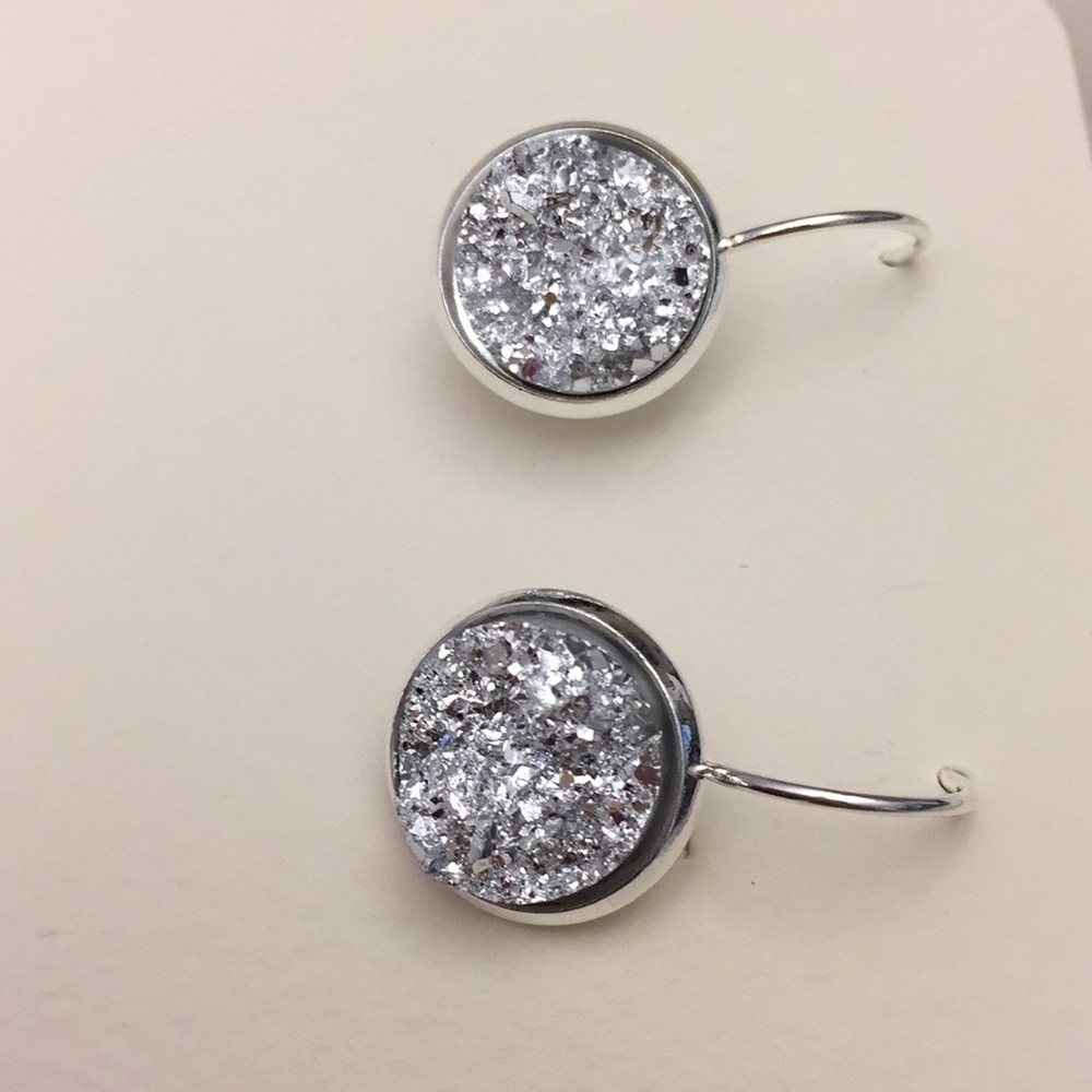 12mm Druzy Resin Lever Back Earrings